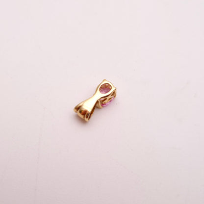 9ct Yellow Gold small Pink Topaz Pendant