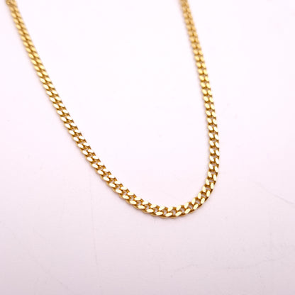 9ct Yellow gold Filed Curb Chain 18 inches