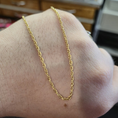 9ct Yellow Gold Prince Of Wales Chain 52cm / 20 inches