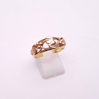 9ct Two Tone Clogau Tree Of Life Gold Openwork Band Ring
