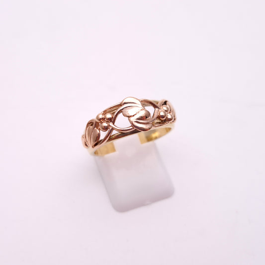 9ct Two Tone Clogau Tree Of Life Gold Openwork Band Ring