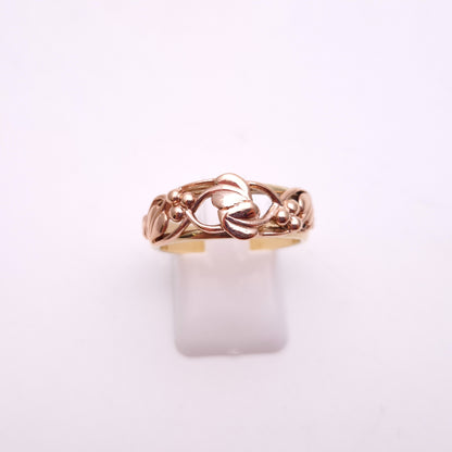 9ct Two Tone Clogau Tree Of Life Gold Openwork Band Ring
