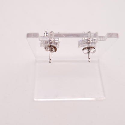 9ct White Gold Tanzanite Butterfly Stud Earrings