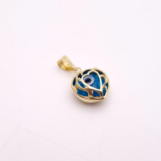 14ct Yellow Gold Evil Eye Small Pendant