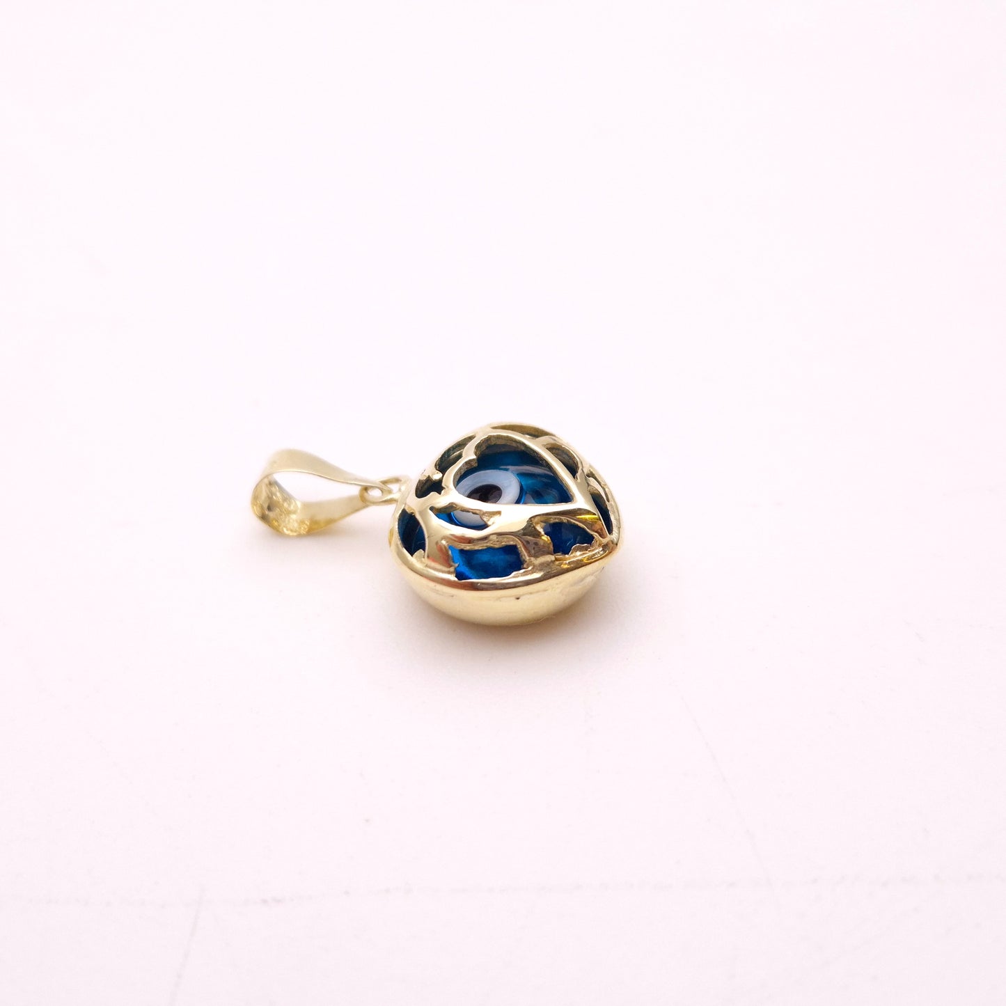 14ct Yellow Gold Evil Eye Small Pendant