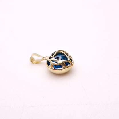 14ct Yellow Gold Evil Eye Small Pendant