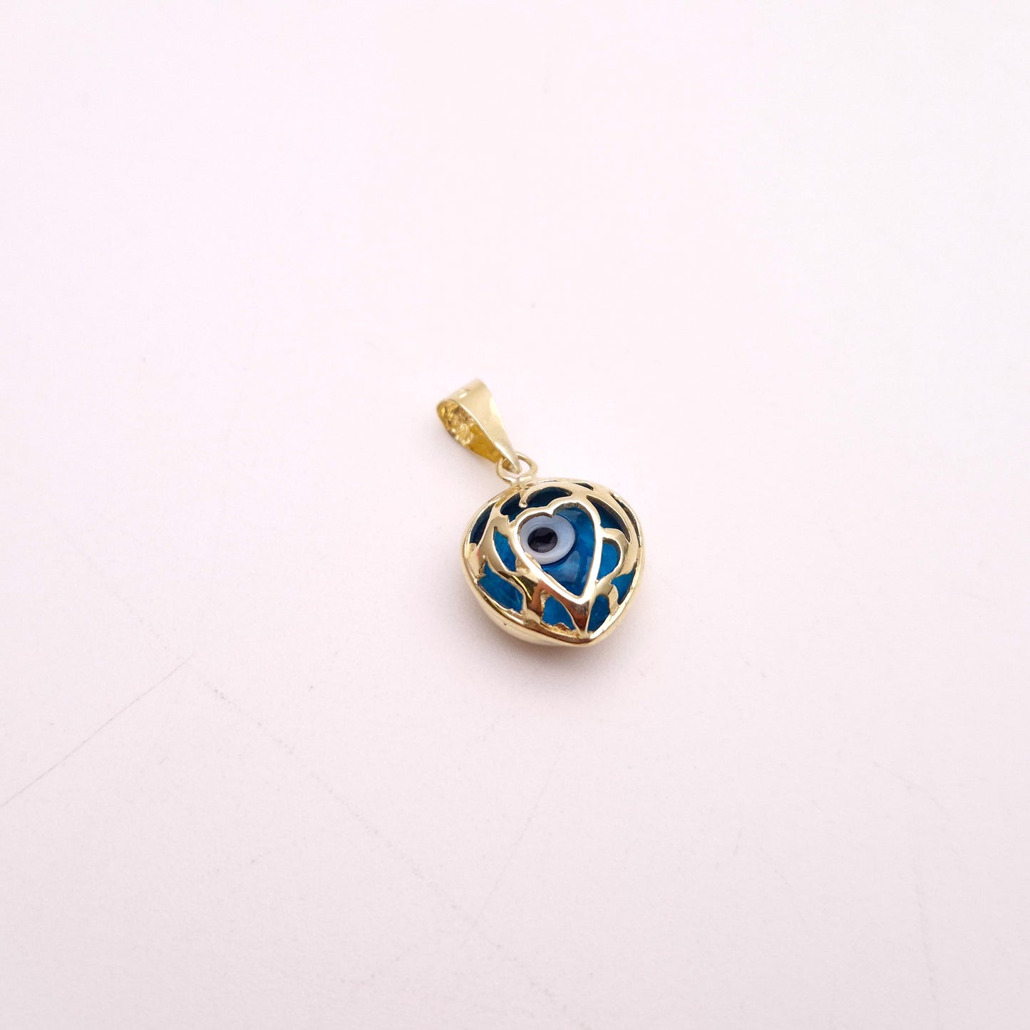 14ct Yellow Gold Evil Eye Small Pendant