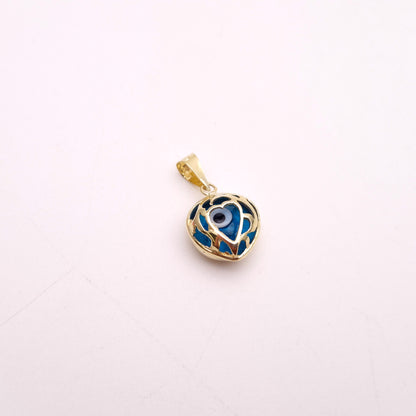 14ct Yellow Gold Evil Eye Small Pendant