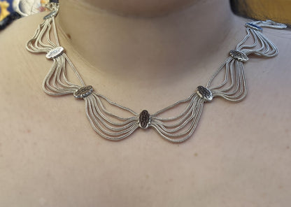 Sterling Silver Anatoli Festoon Style Necklace