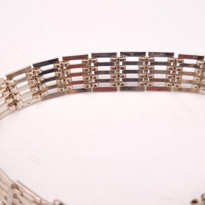 Sterling Silver Heart Padlock Gate Bracelet