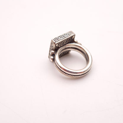 Sterling Silver Chunky Heavyweight Lapis Lazuli Ring