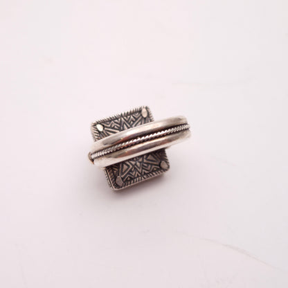 Sterling Silver Chunky Heavyweight Lapis Lazuli Ring
