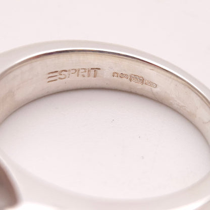 Sterling Silver Chunky Mother Of Pearl Band Ring