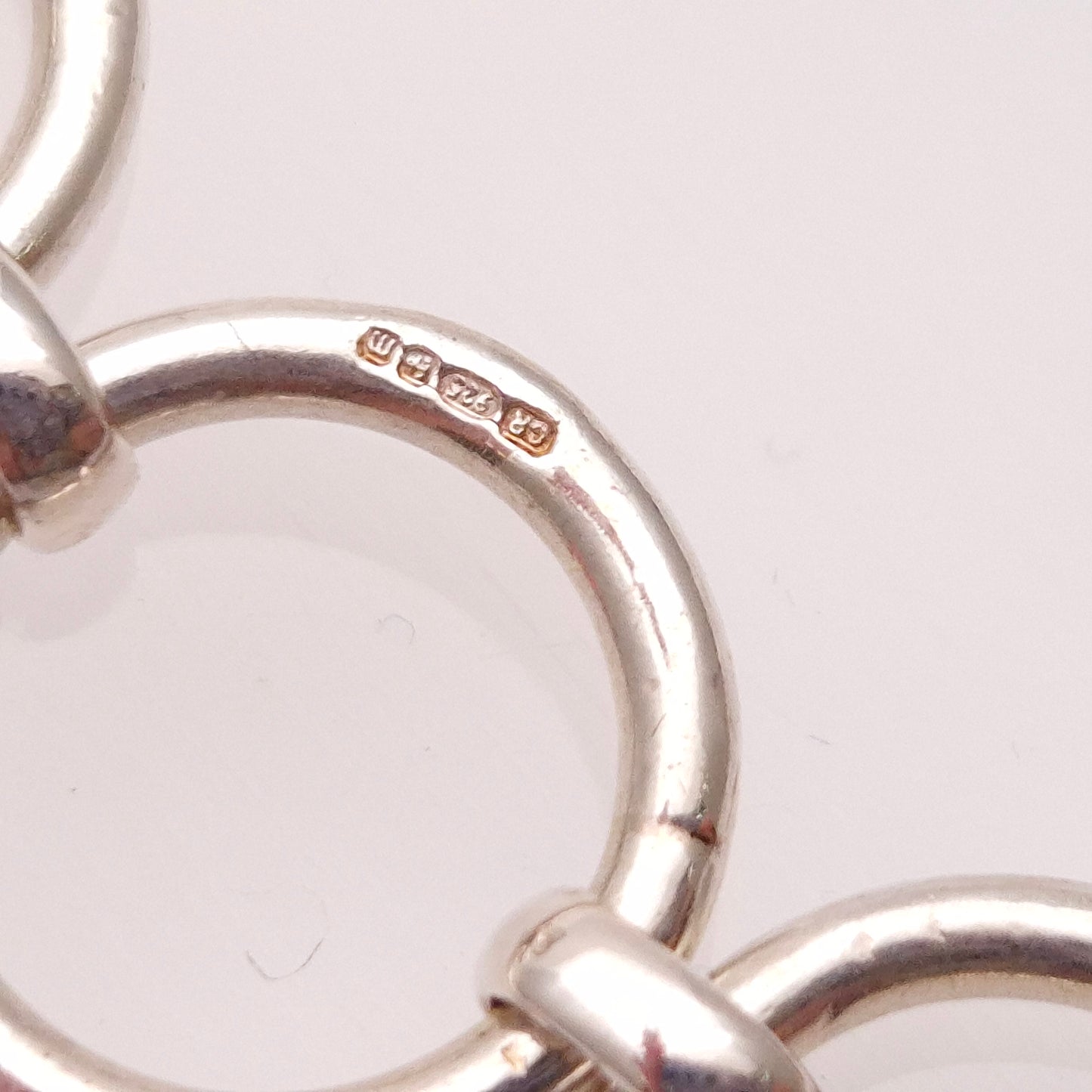 Sterling Silver Chunky Large Blue Quartz Stone Bracelet