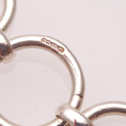 Sterling Silver Chunky Large Blue Quartz Stone Bracelet