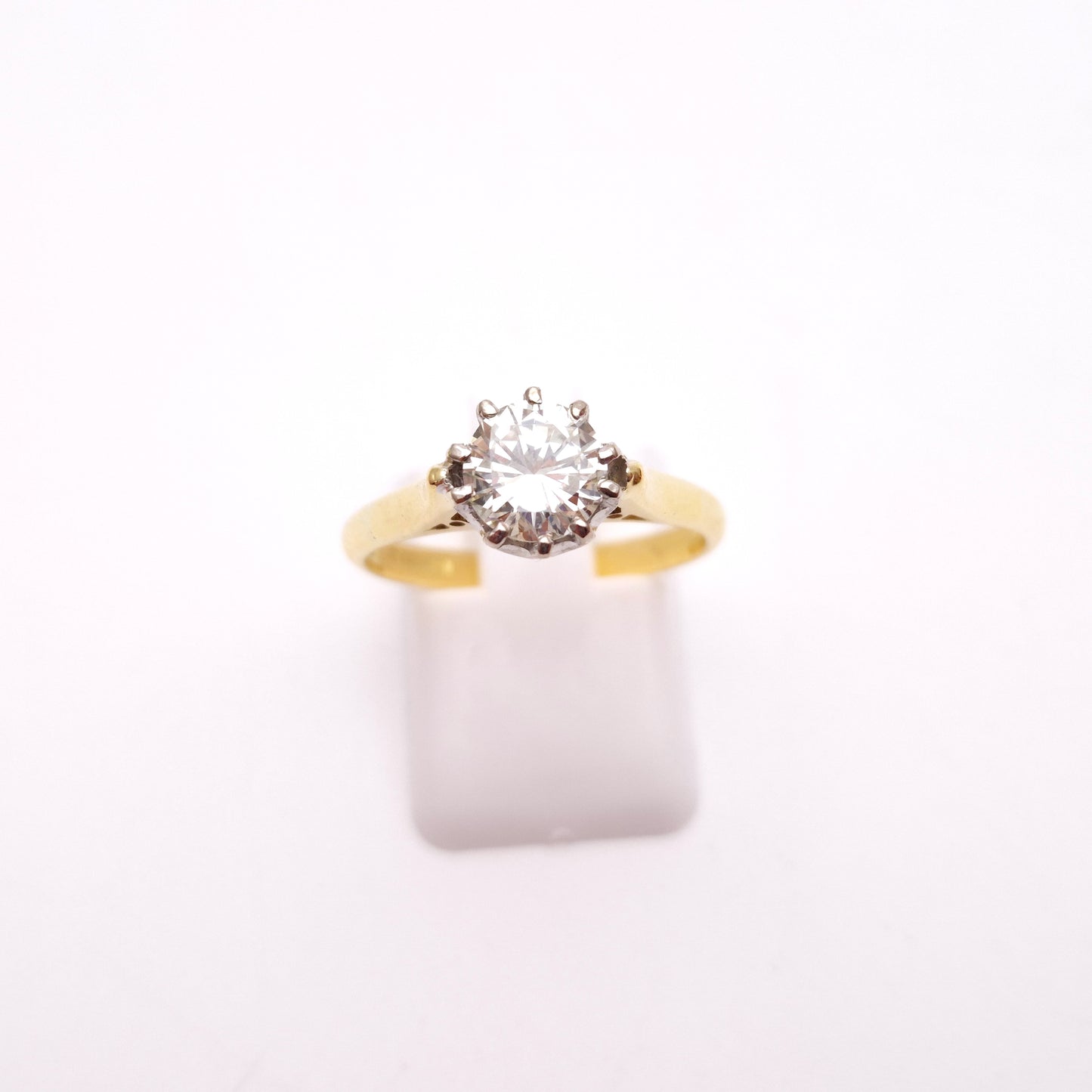 18ct Yellow Gold Vintage Diamond Solitaire Ring 0.95ct