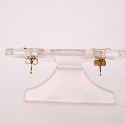 9ct Yellow Gold Lightweight Pig Figure Stud Earrings