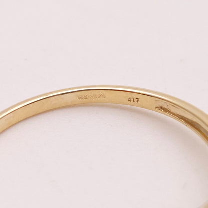9ct Yellow Gold Sapphire and Diamond Split Shoulder Ring