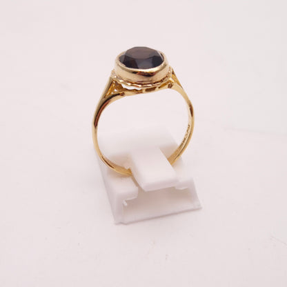 9ct Yellow Gold Traditional Smoky Quartz Solitaire Ring