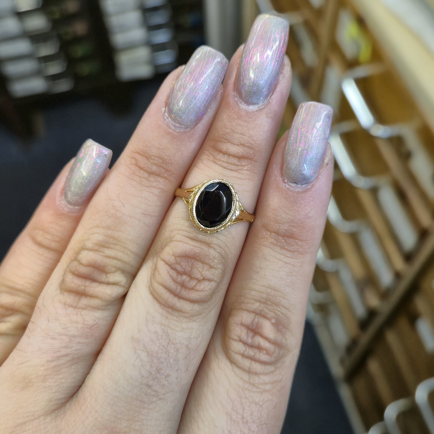9ct Yellow Gold Traditional Smoky Quartz Solitaire Ring