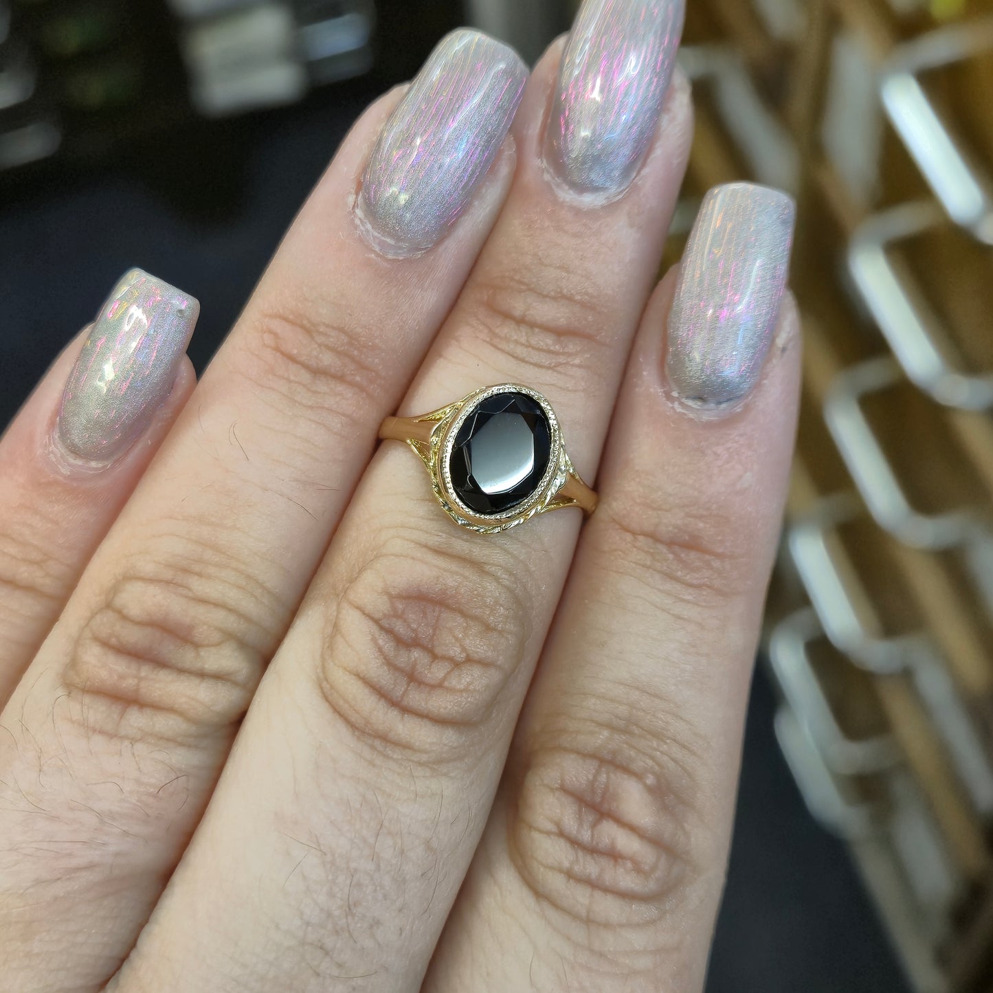 9ct Yellow Gold Traditional Smoky Quartz Solitaire Ring