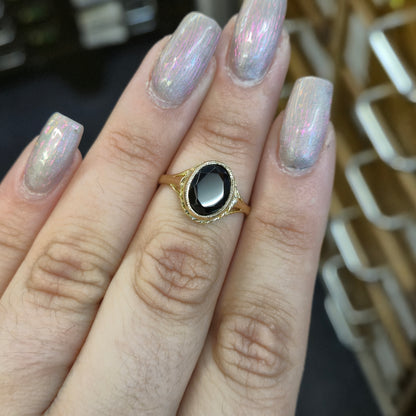 9ct Yellow Gold Traditional Smoky Quartz Solitaire Ring