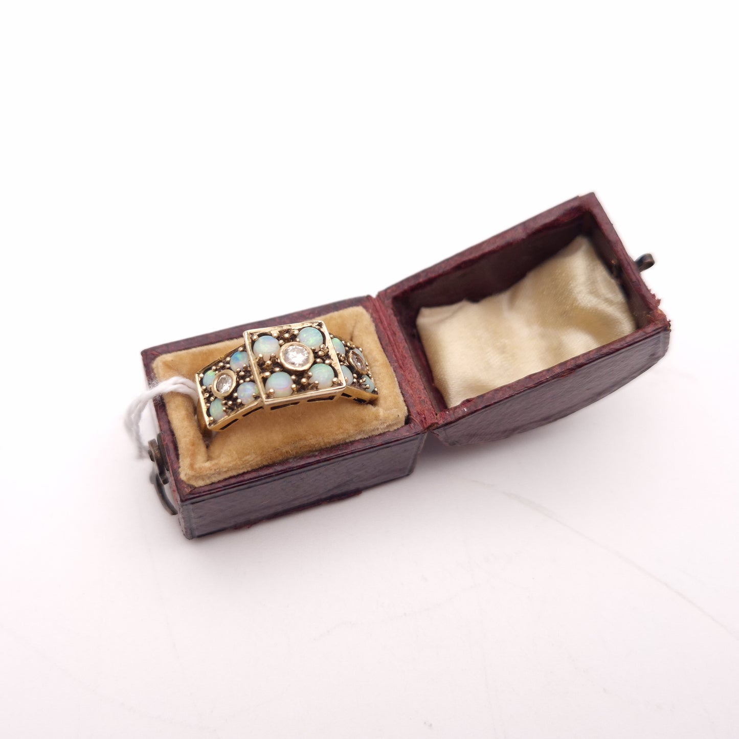 9ct Yellow Gold Antique Multi-Stone Opal and Diamond Ring