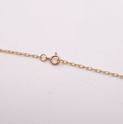 9ct Yellow Gold Kyanite and Diamond Pendant and Chain Necklace
