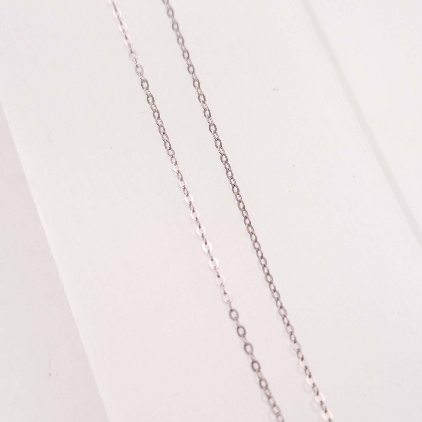 9ct White Gold Sapphire and Diamond Pendant and Chain necklace