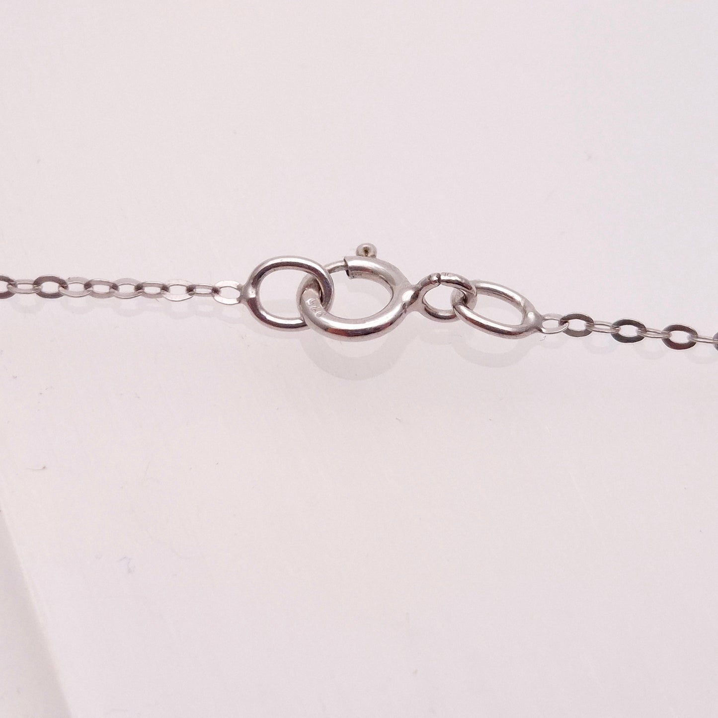 9ct White Gold Sapphire and Diamond Pendant and Chain necklace