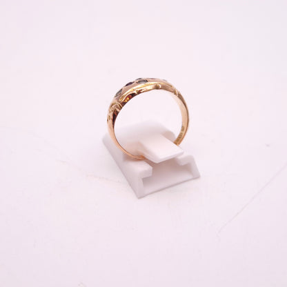 9ct Rose Gold Antique Garnet & Paste Stone Multi-Stone Ring