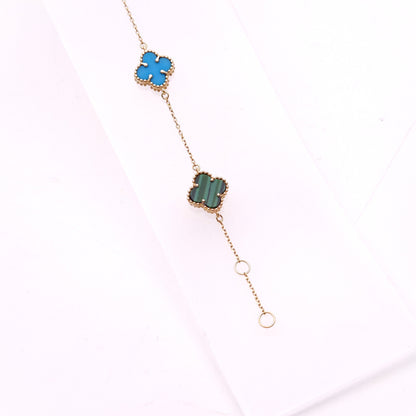 18ct Yellow Gold Multi Gemstone Fine Chain Bracelet