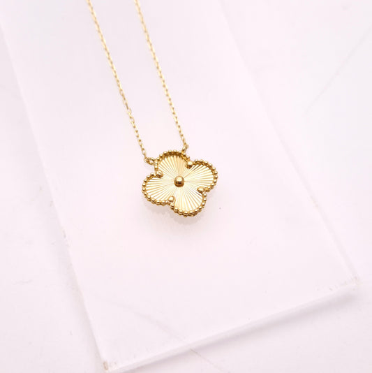 18ct Yellow Gold Van Cleef & Arpels Alhambra Dupe Single Motif Necklace