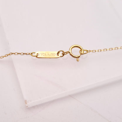 18ct Yellow Gold Van Cleef & Arpels Alhambra Dupe Single Motif Necklace