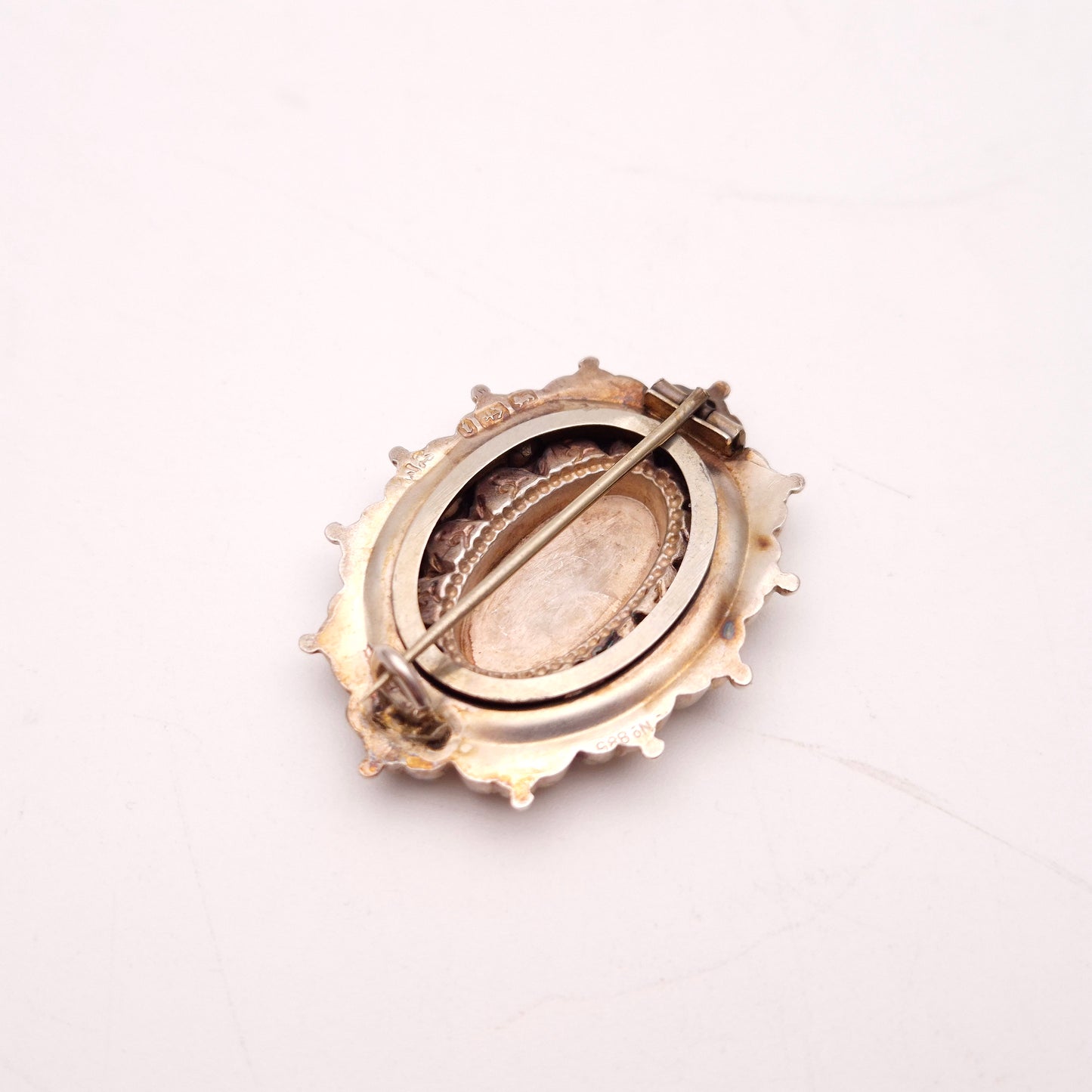 Sterling Silver and Gold Floral Antique 1883 Floral Patterned Brooch