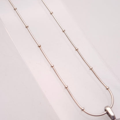 Sterling Silver Turquoise Enamel Abstract Circle Design Pendant & Chain Necklace