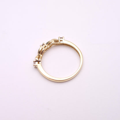 9ct Yellow Gold Cubic Zirconia Half Eternity Style Ring