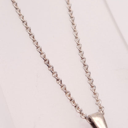 Sterling Silver Charles Horner Antique Enamel Bat Pendant and Chain Necklace