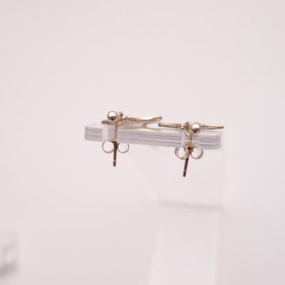 Sterling Silver Pat Cheney Enamel Art Deco Style Earrings