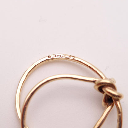 9ct Yellow Gold Double Band Square Knot Ring