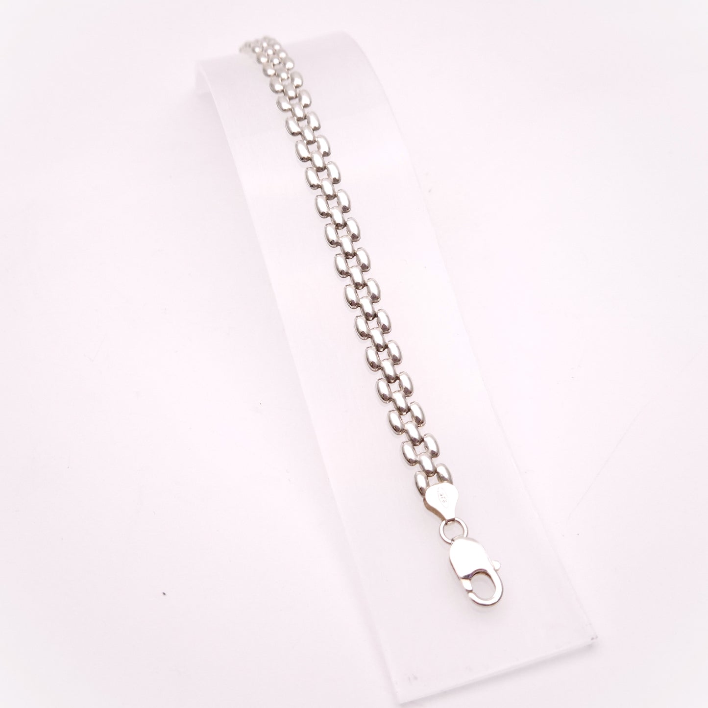 Sterling Silver Hollow Bubble Y Link Bracelet