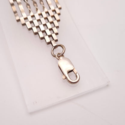 Sterling Silver Extra Wide Twist Link Gate Bracelet