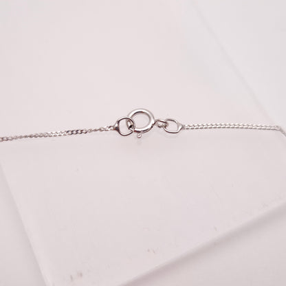 9ct White Gold Lightweight Diamond Set Open Heart Pendant Necklace