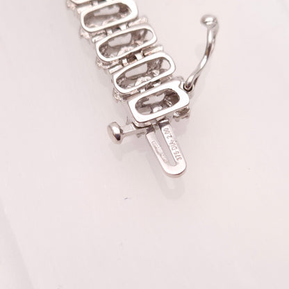 9ct White Gold Substantial 2.0TCW Multi Diamond Tennis Bracelet