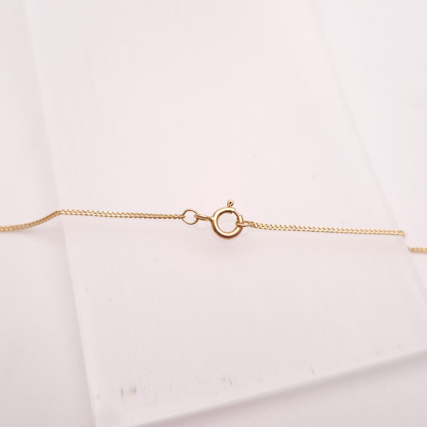 9ct Yellow Gold Diamond Set Donut / Ring Pendant With Swinging Bar Necklace