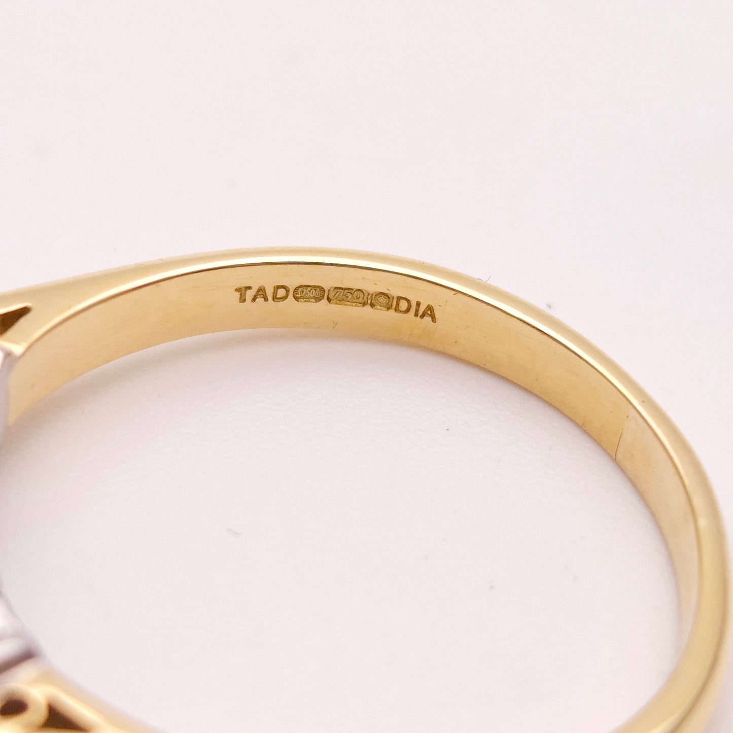 18ct Yellow Gold Illusion Set Diamond Trilogy Ring 0.5TCW