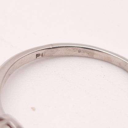 Platinum Vintage / Antique Illusion Set Round Cut Diamond Trilogy Ring