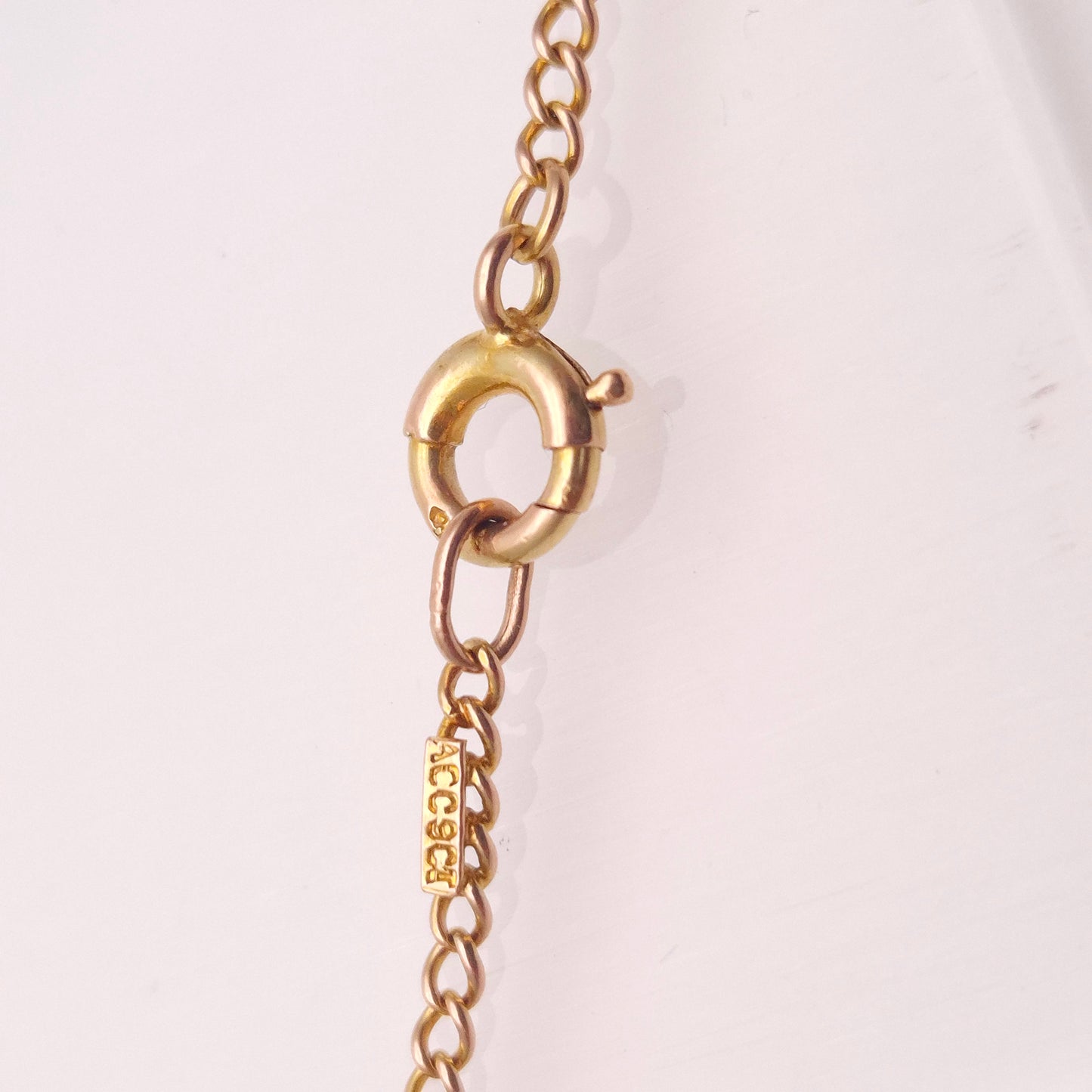 9ct Yellow Gold Antique Aquamarine and Seed Pearl Art Nouveau Openwork Necklace