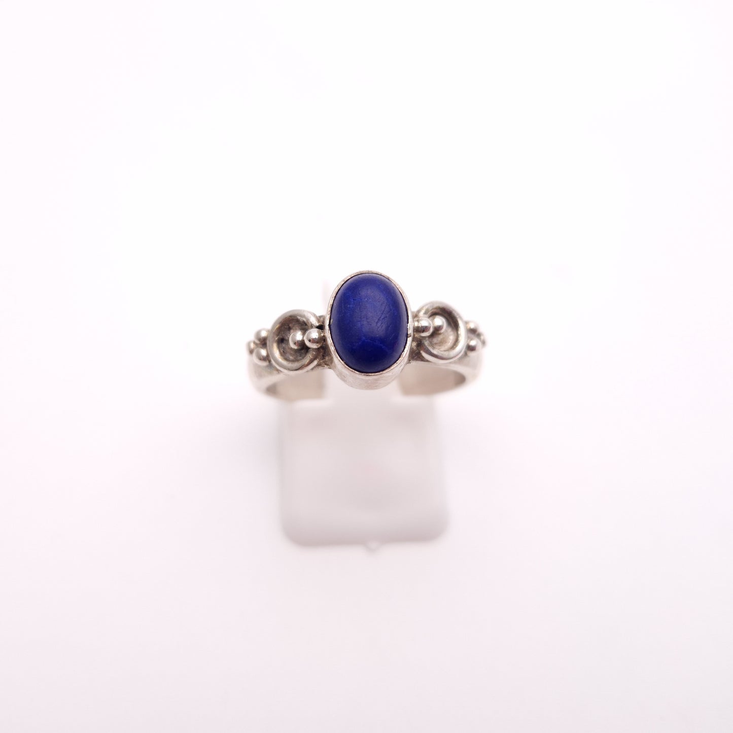 Sterling Silver Lapis Lazuli Solitaire Statement Ring