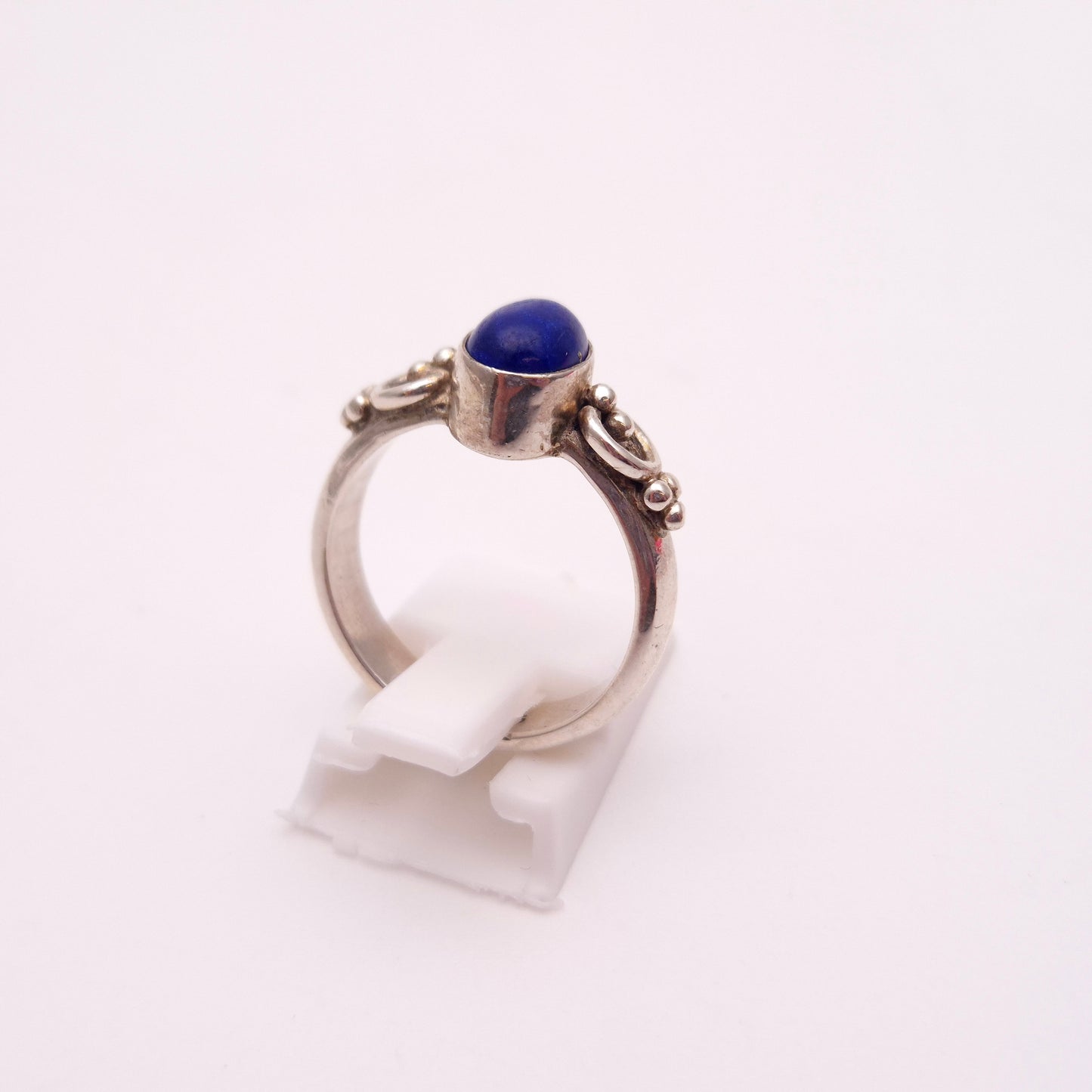 Sterling Silver Lapis Lazuli Solitaire Statement Ring